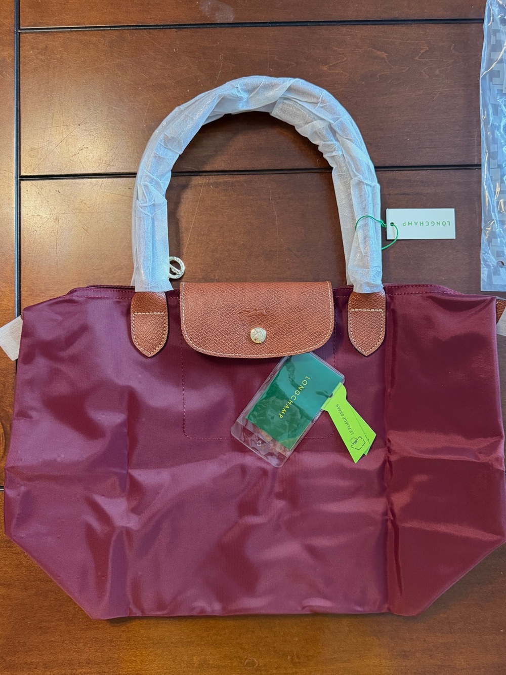 Longchamp Le Pliage Burgundy Large Tote Bag